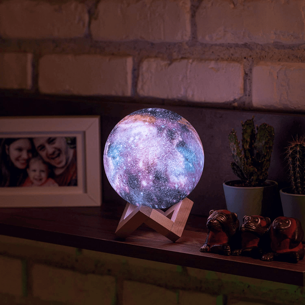 Realistic 3D Printed Moon Lamp – Decorative Night Light for Bedroom
