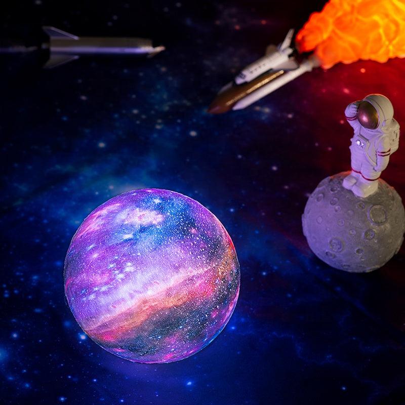 Realistic 3D Printed Moon Lamp, Night Light for Bedroom Decor, Blue