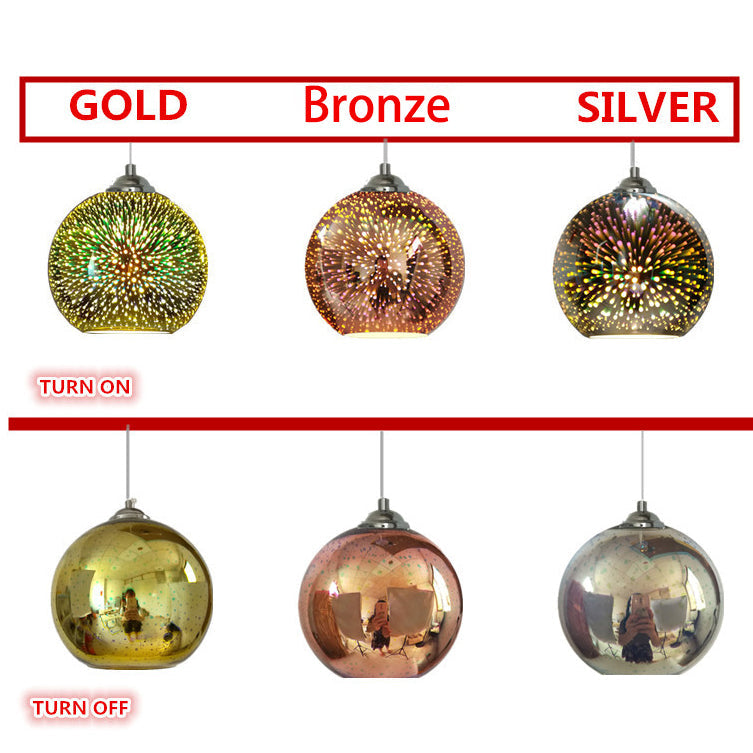 Vibrant 3D Glass Fireworks Pendant Light Fixture for Modern Interiors