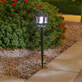 Contemporary Black Solar LED Pathway Lights for Outdoor Garden Walkway