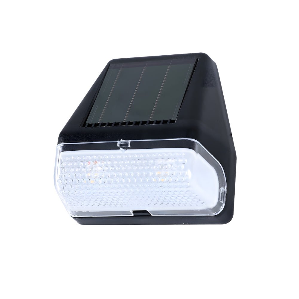 Warm White LED Solar Step Lights with Dusk-to-Dawn Sensor for Outdoor Stairs