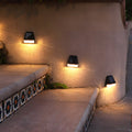 Warm White LED Solar Step Lights with Dusk-to-Dawn Sensor for Outdoor Stairs