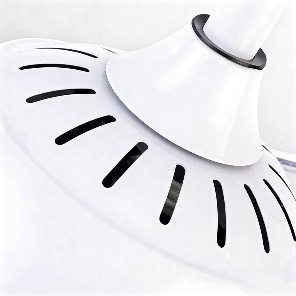42-Inch White Ceiling Fan with Light, ABS Blades & Acrylic Shade for Living Room