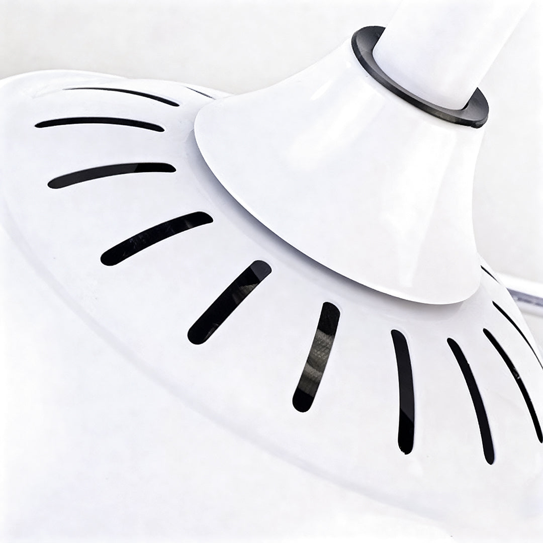 42-Inch White Ceiling Fan with Light, ABS Blades & Acrylic Shade for Living Room