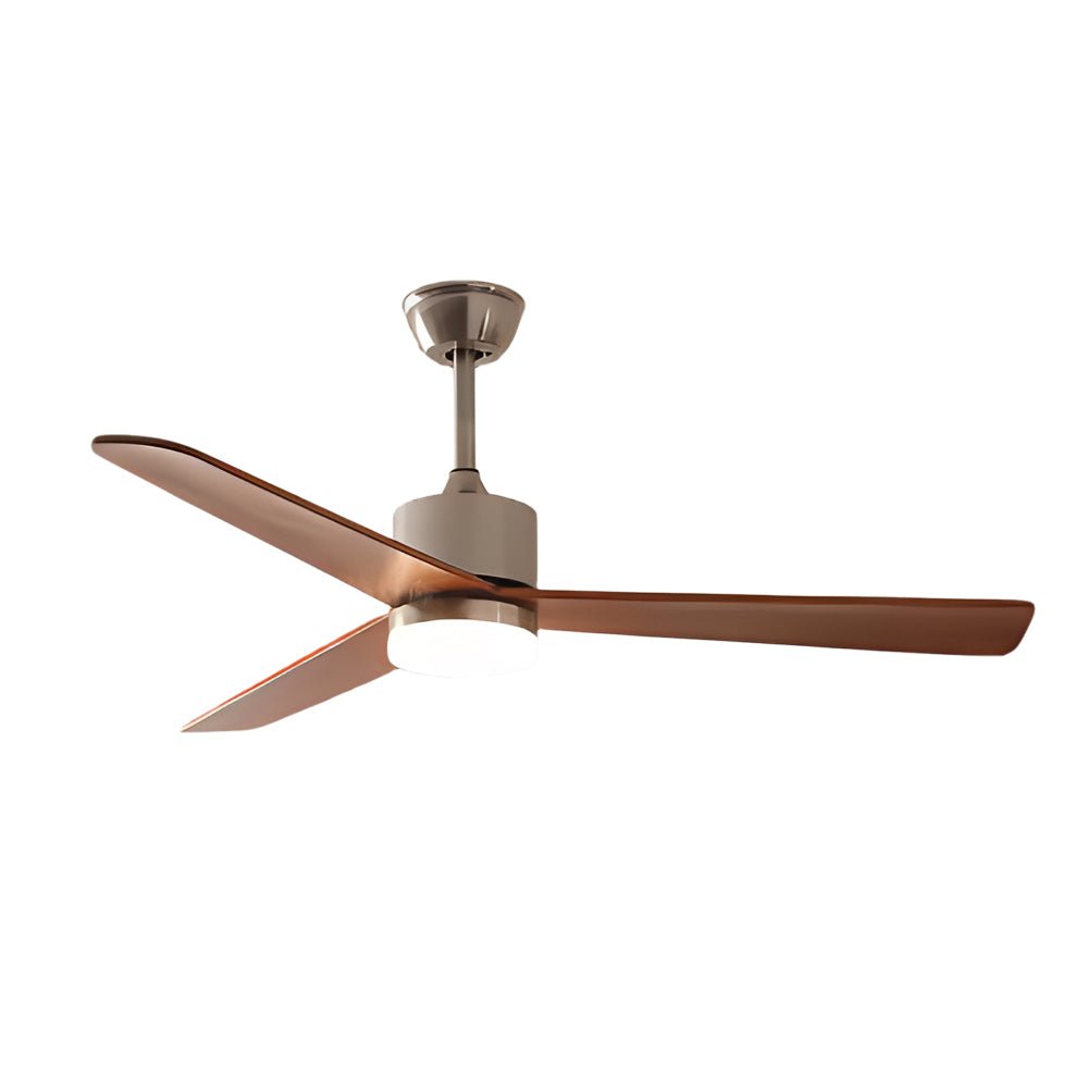Modern Wood 3-Blade LED Ceiling Fan Light with Remote for Home Use