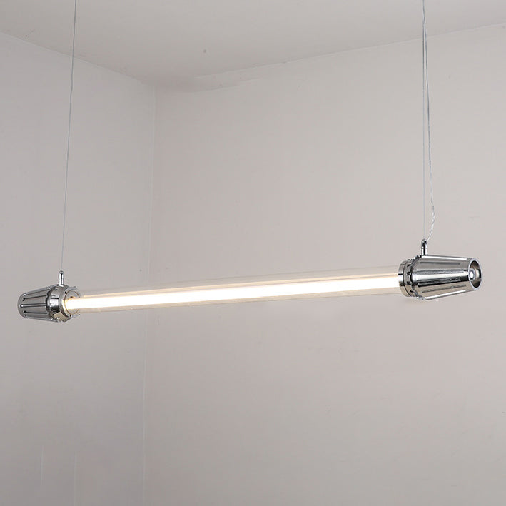 Sleek Aluminum and Acrylic LED Island Chandelier for Modern Dining Room