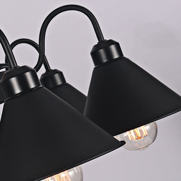 Rustic Industrial Metal Cone Shade Chandelier with Rope 6/8/10 Lights