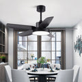 Modern 46-Inch LED Ceiling Fan with Remote - 6-Speed, 5 Reversible Blades, Ideal for Living Room