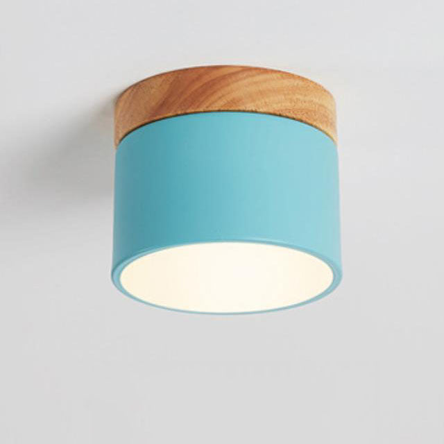 Elegant Scandinavian Solid Color LED Flush Mount Ceiling Light for Home