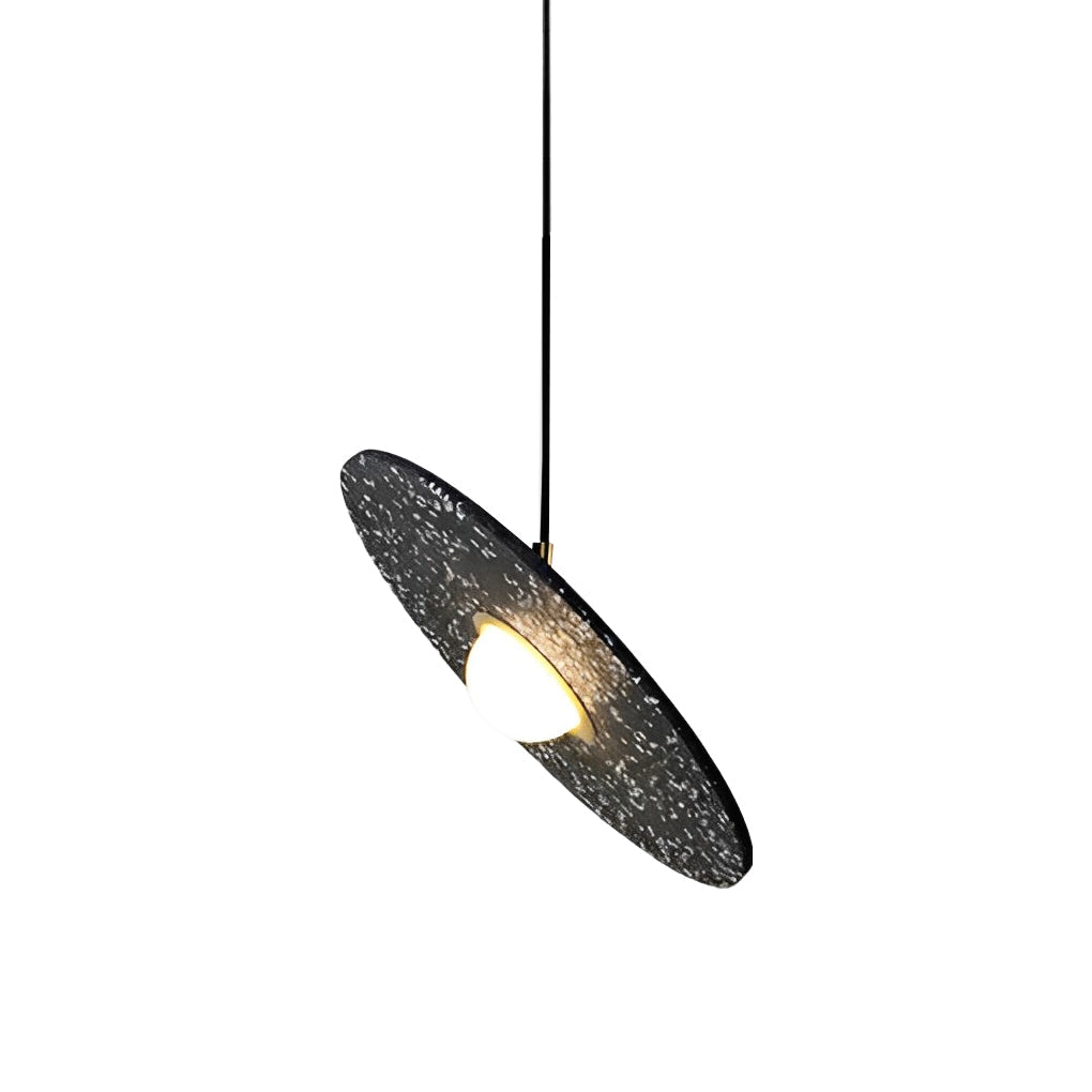 Colorful Round Terrazzo Glass LED Pendant Light Fixture for Modern Spaces