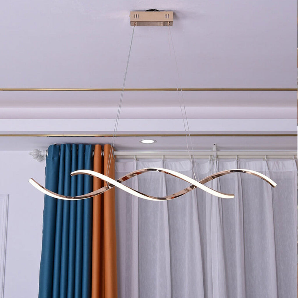 Sleek Modern Minimalist LED Chandelier Pendant Light for Kitchen Island