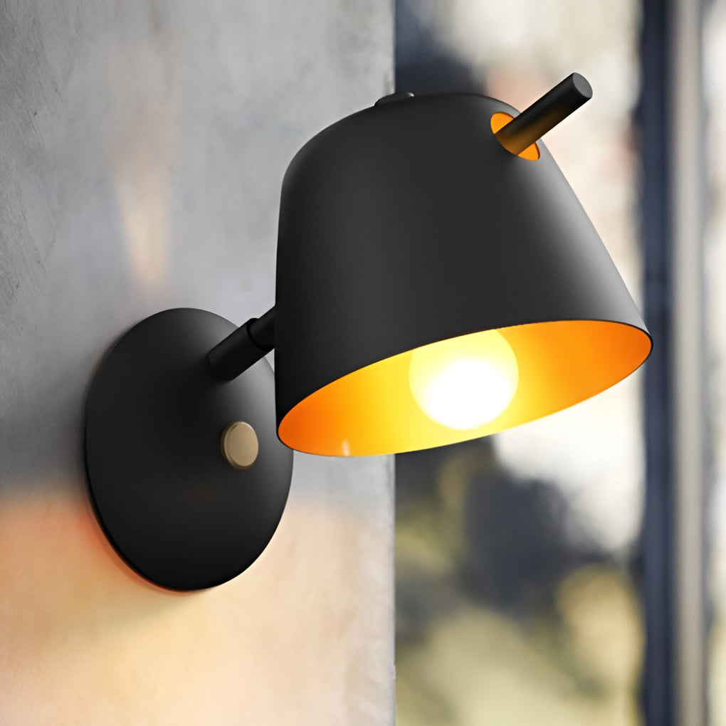 Matte Metal Nordic Hat-Style Wall Sconce Lighting for Modern Home Decor