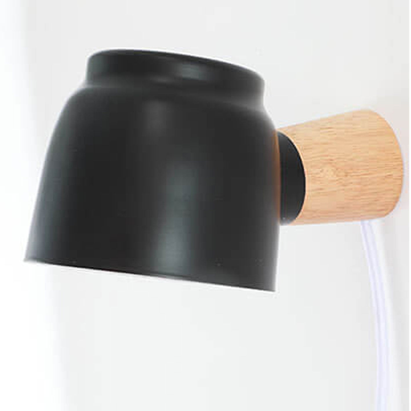 Scandinavian Minimalist Rotatable 1-Light Column Wall Sconce in White