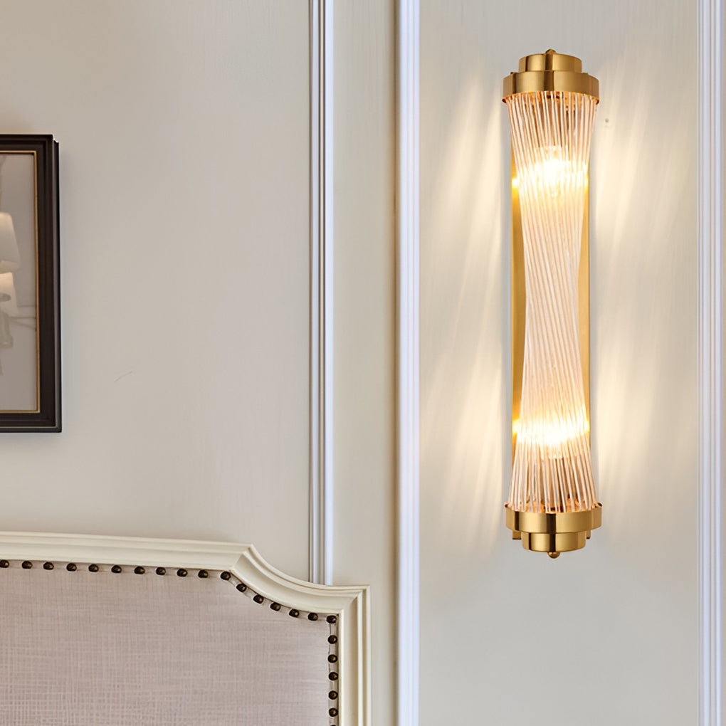 Nordic Style Adjustable Warm White LED Crystal Wall Sconce in Gold