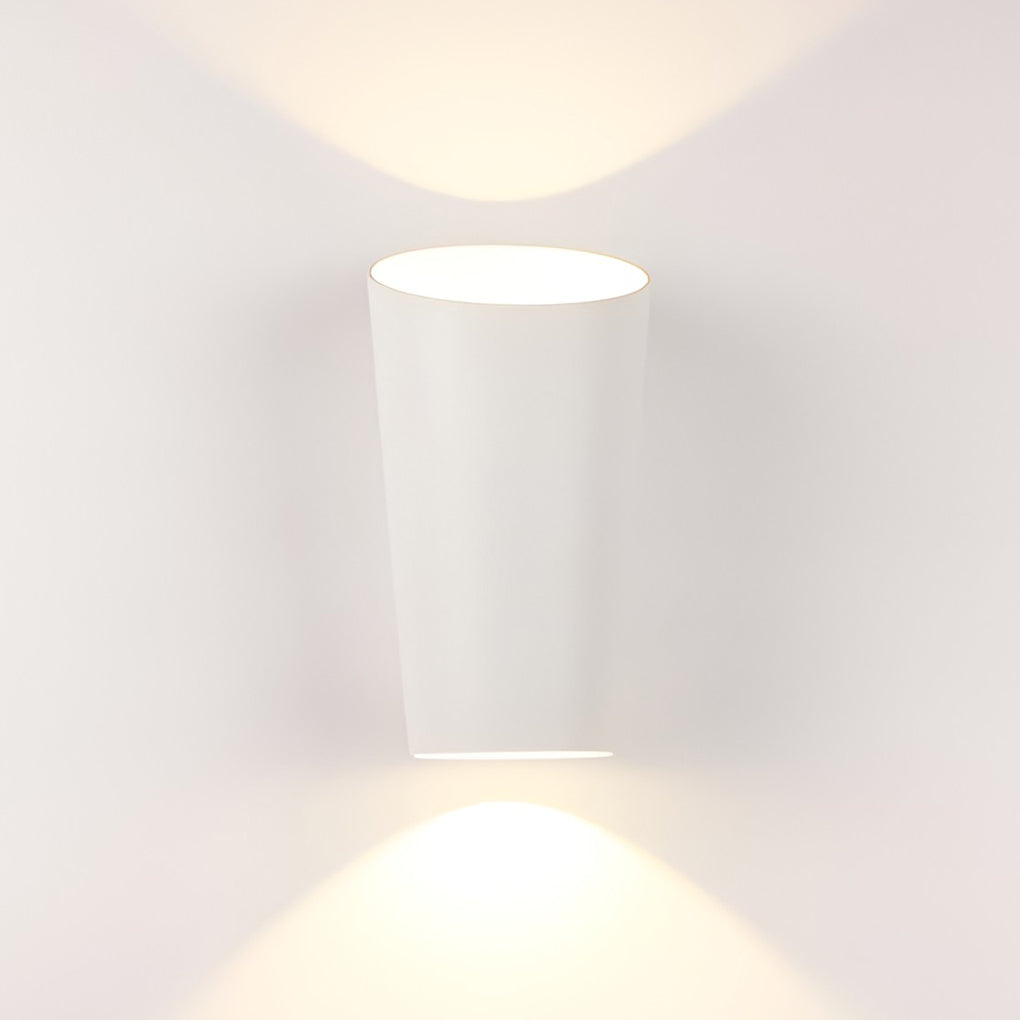 Cylindrical White Waterproof 10W LED Wall Lamp for Modern Interiors