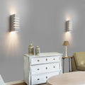 Nordic White Rectangular Gypsum Wall Light Fixture for Living Room