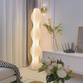 Modern Coastal Wavy White LED Floor Lamp for Beachy Living Room Decor