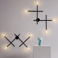Modern Black Cross LED Wall Sconce Light for Contemporary Home Decor
