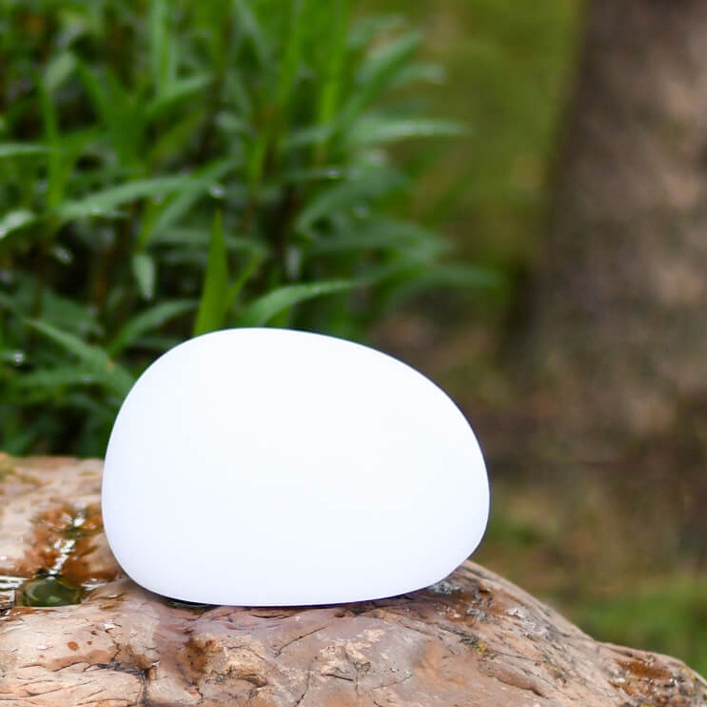 Bright White Solar-Powered Waterproof PE Spherical LED Lawn Lights