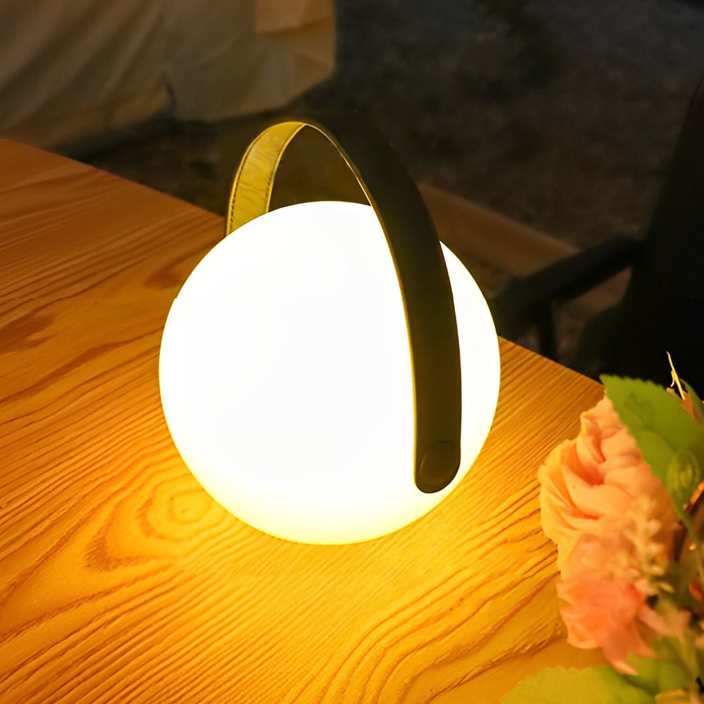 Colorful 6-Inch Portable RGB Sphere Table Lamp for Modern Home Decor