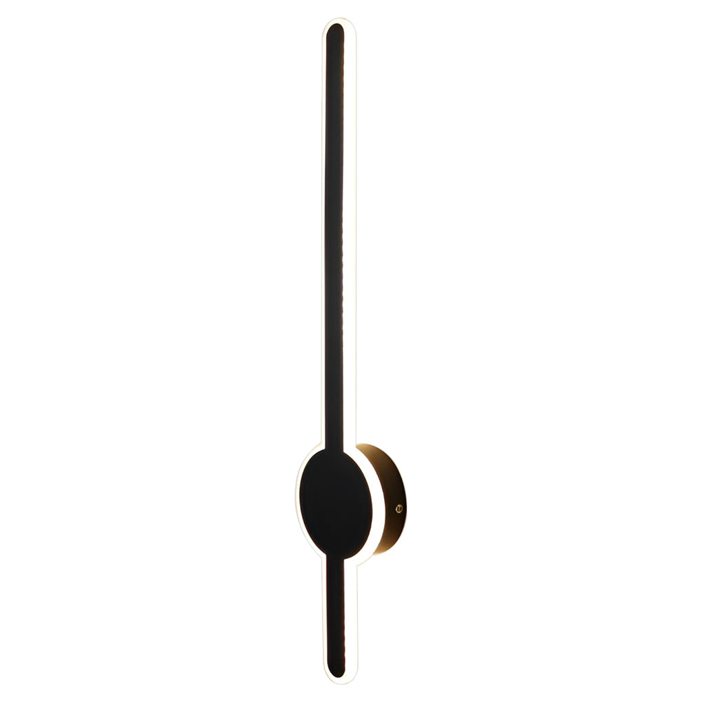 Sleek Modern LED Wall Sconce in Black/Gold/White for Living Room Decor