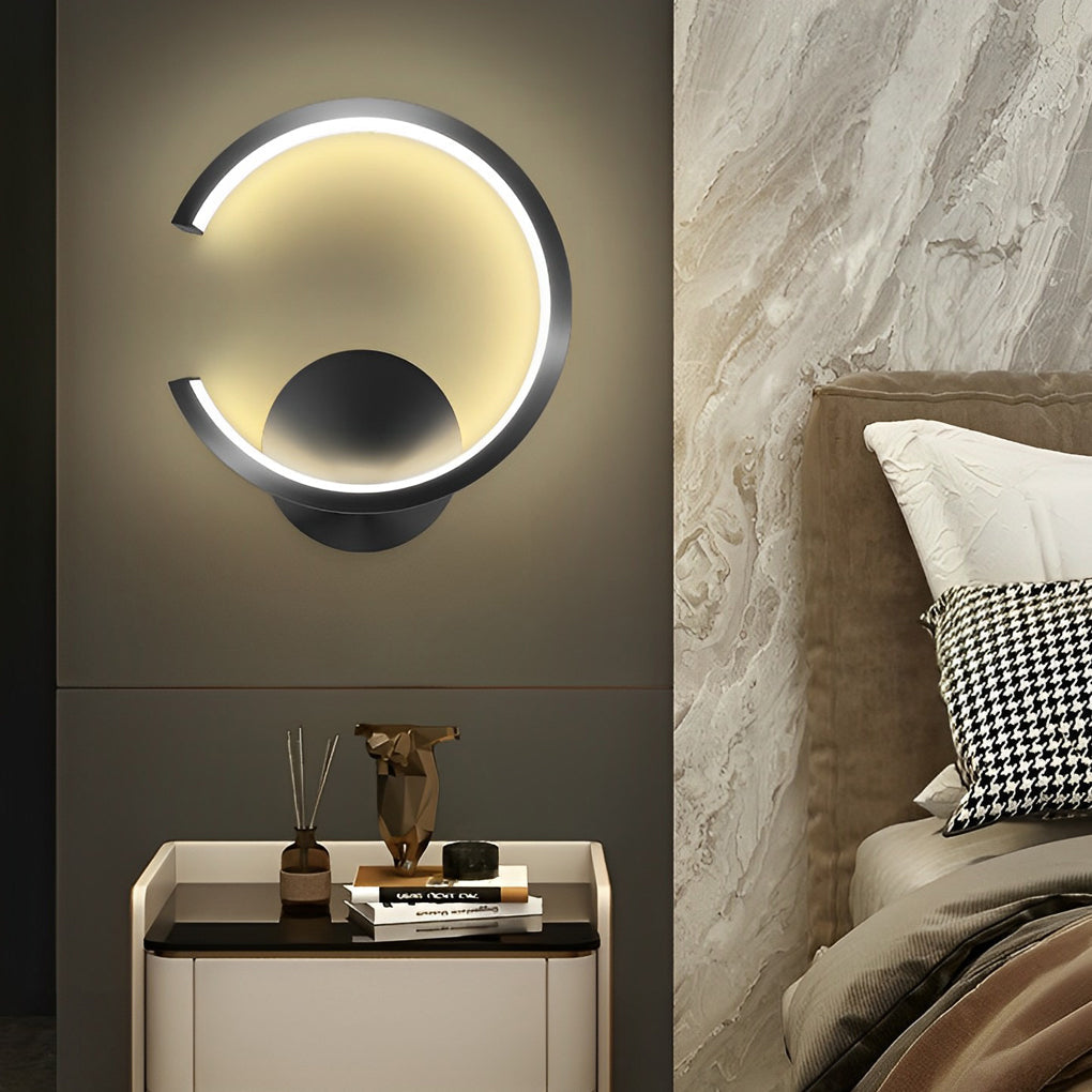 Nordic Round Stepless Dimming LED Wall Sconce Light for Living Room