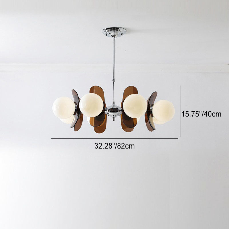 Mid-Century Modern Acrylic Magic Bean Chandelier for Living Room 3/8 Lights