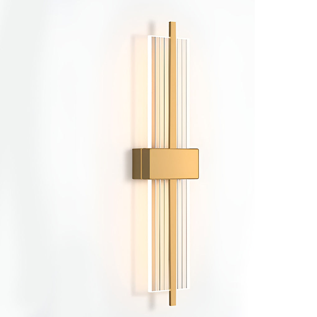 Postmodern Rectangle Warm LED Wall Sconce in Elegant Black for Living Room