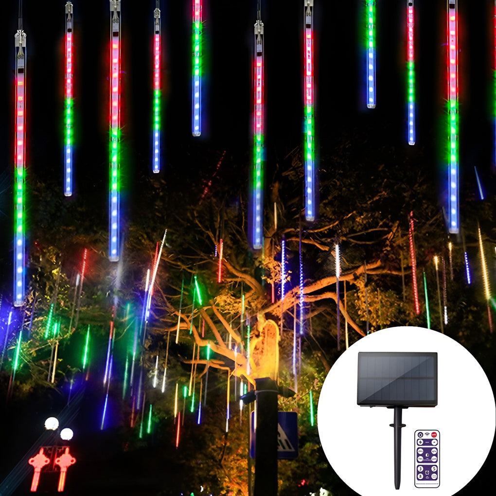 Vibrant Waterproof Solar LED Meteor Shower Lights for Outdoor Tree Decor