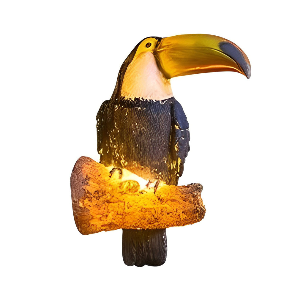Colorful Resin Parrot Design 24V Waterproof LED Outdoor Garden Light