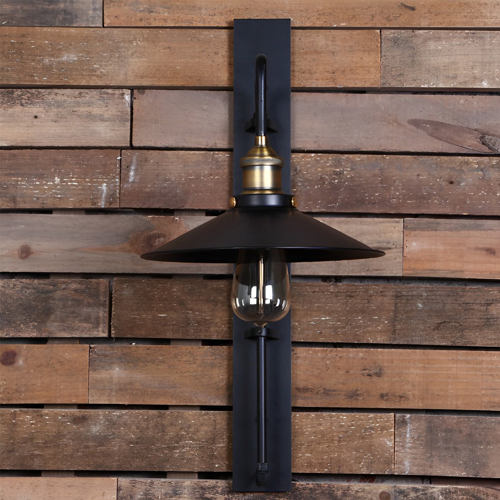 Black Retro Industrial Adjustable LED Wall Sconce Light for Living Room