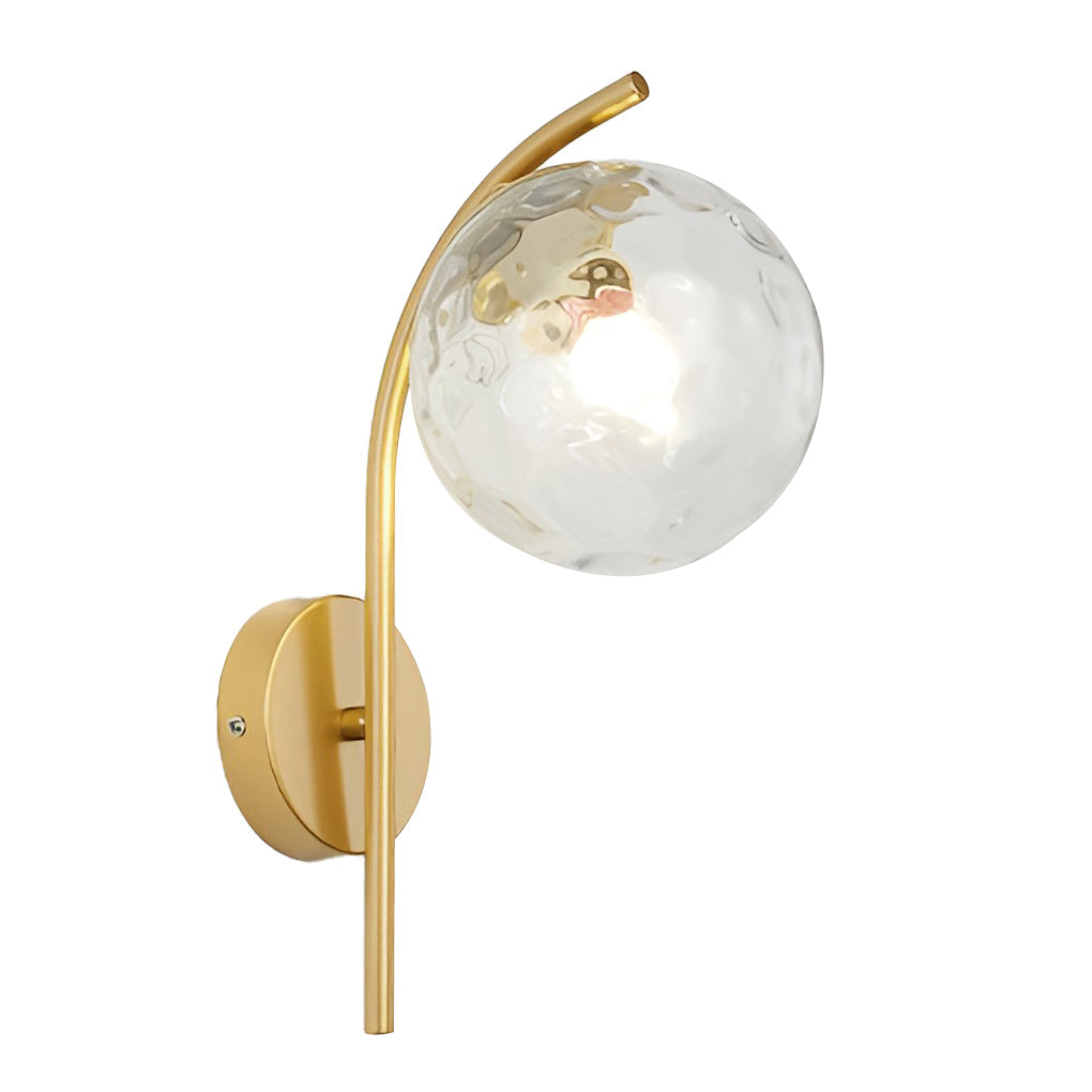 Elegant Nordic Glass Ball LED Wall Sconce Light for Bedroom Living Room