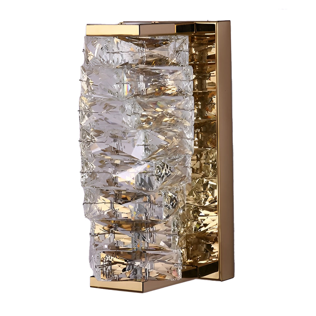 Modern Crystal LED Wall Sconce Light with Three Dimming Levels for Living Room