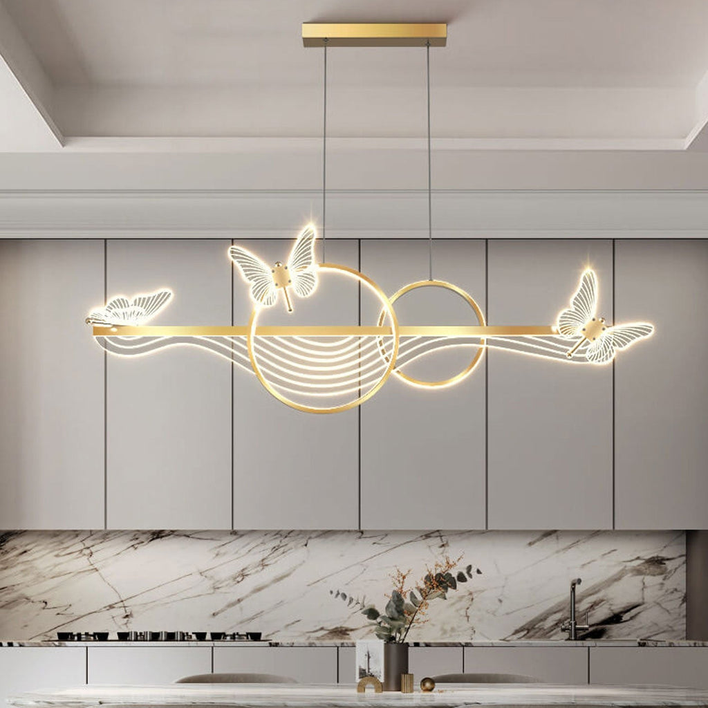 Luxury Nordic Style LED Chandelier Pendant Light for Kitchen Island