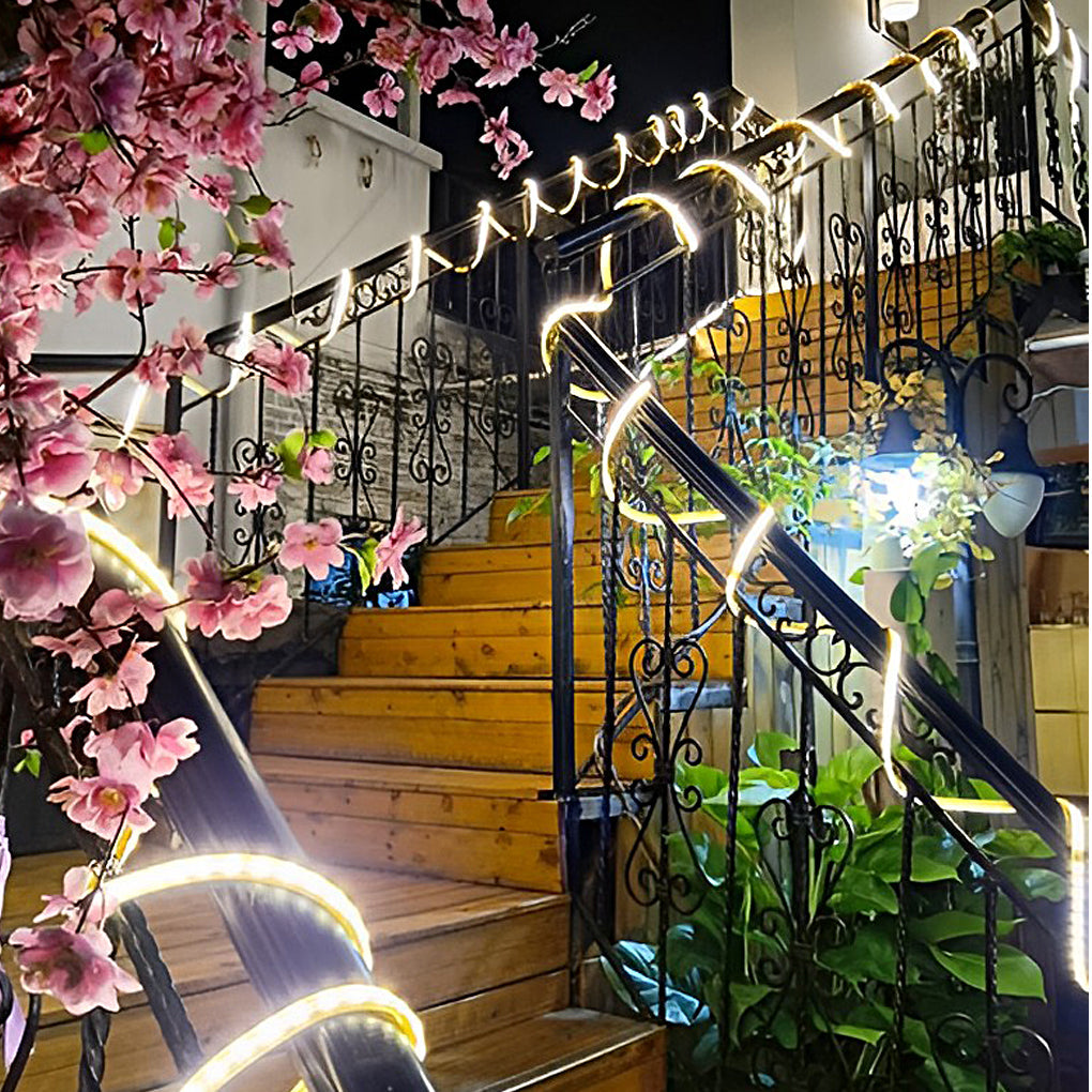 Flexible Waterproof Color-Changing Solar LED Strip Lights for Outdoors