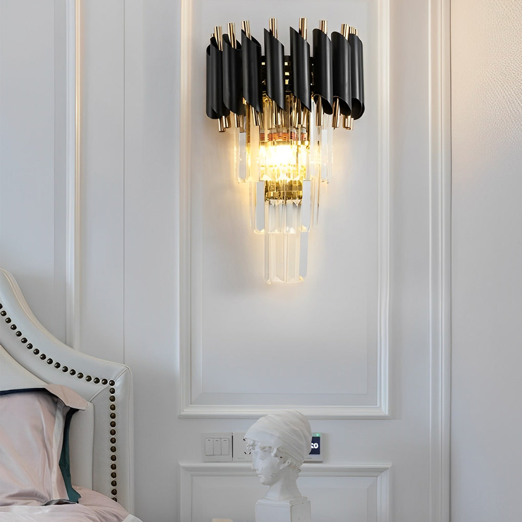 Elegant Postmodern Crystal Glass LED Wall Sconce for Stylish Interiors