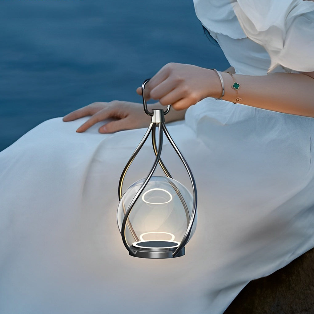 Stylish Metal USB Rechargeable Waterproof LED Night Light for Bedroom