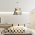 Contemporary White Acrylic Feather Chandelier Light for Living Room