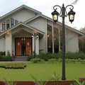 Elegant Waterproof Black Metal European-Style Outdoor Light Post
