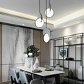 Post-Modern Round Stainless Steel LED Acrylic Pendant Light for Living Room
