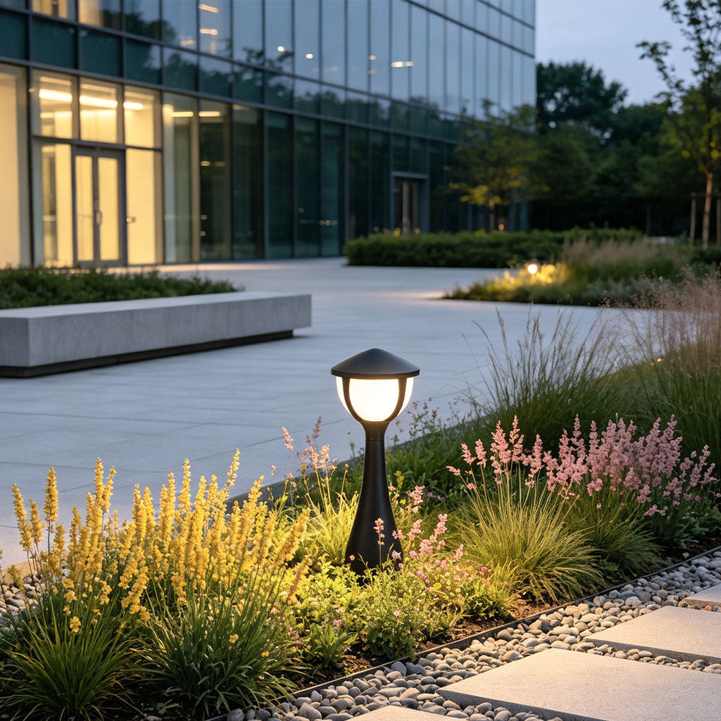 Stylish Black Metal LED Bollard Path Lights for Outdoor Landscape Lighting