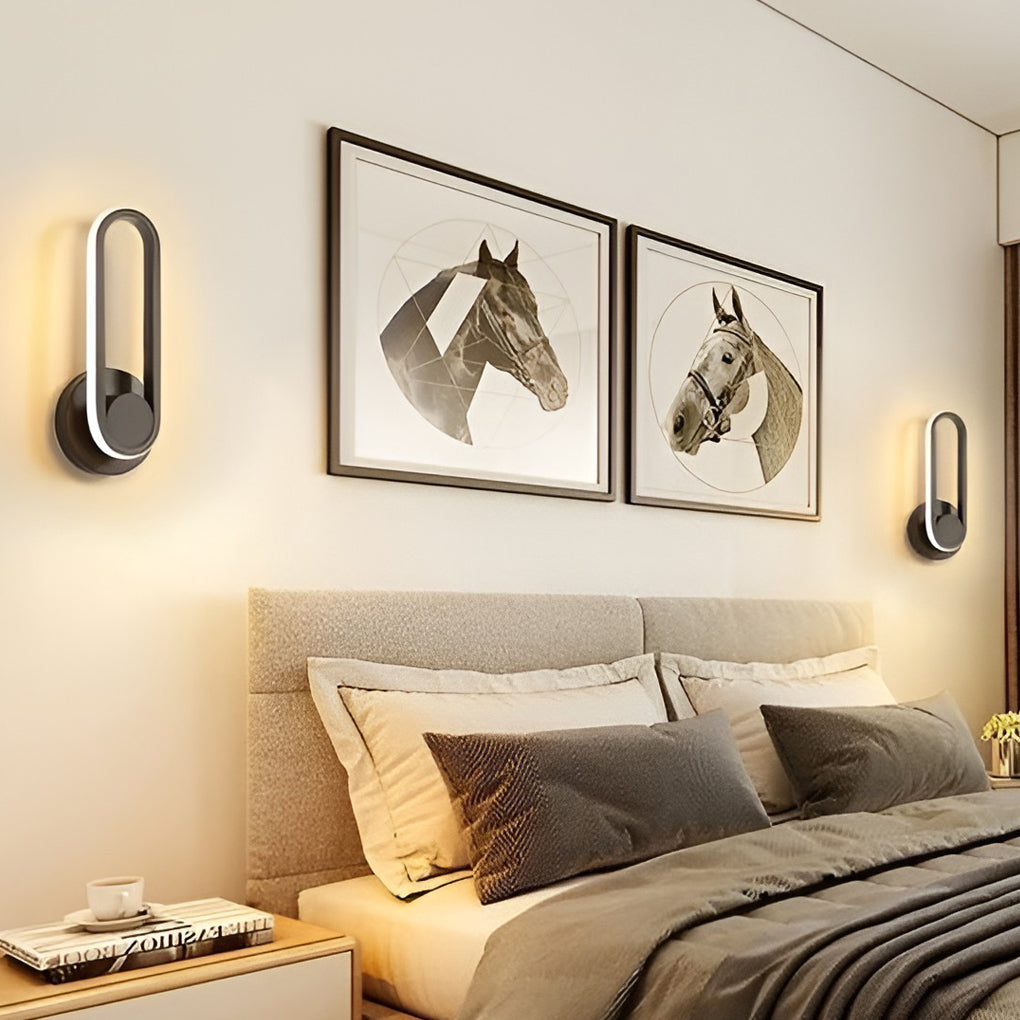 Nordic Style LED Wall Sconce Light - 330° Rotatable Rectangular Design