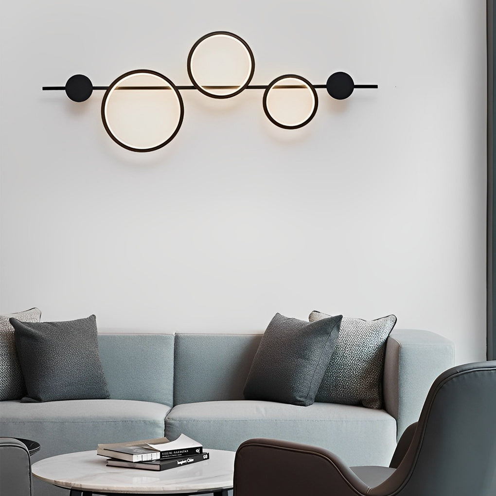 Modern Circular LED Wall Sconces - Creative Decorative Lighting for Living Room