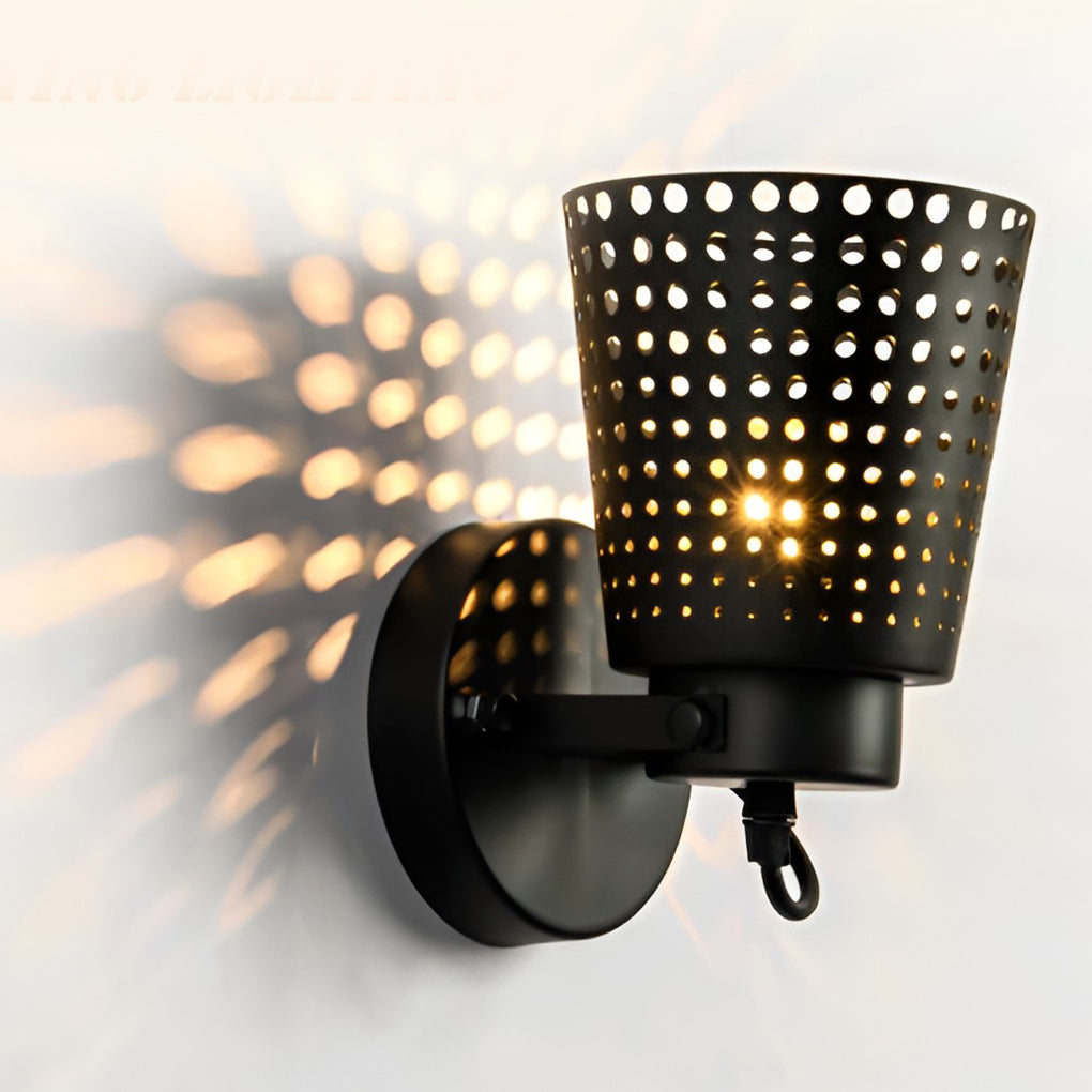 Adjustable Black Iron Industrial Wall Sconce Light for Retro Home Decor