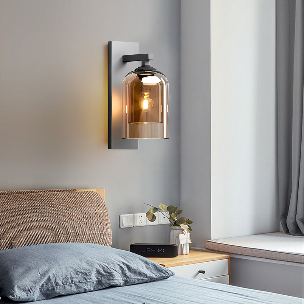Nordic Minimalist Double-Layer Glass Wall Sconce for Living Room