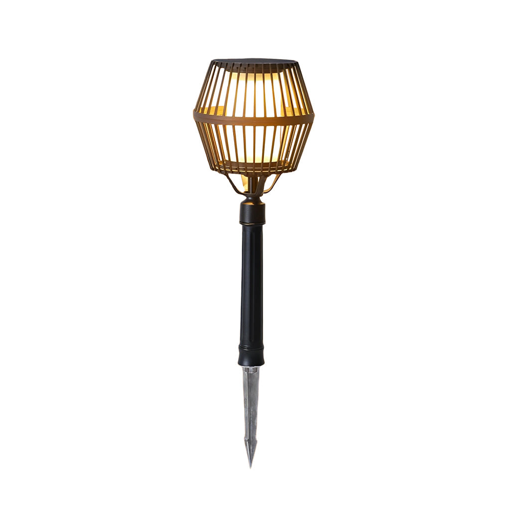 Contemporary Matte Black Solar Lanterns for Outdoor Patio or Garden
