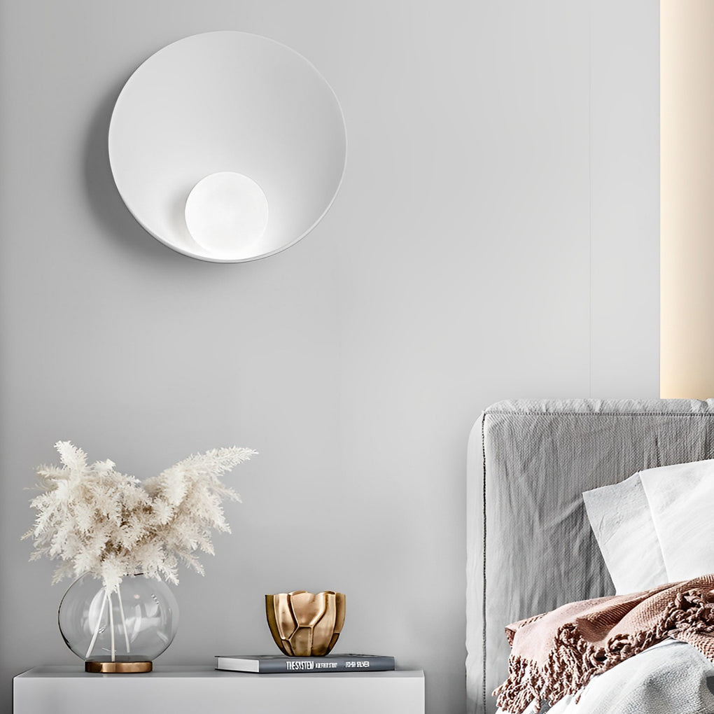 Nordic White Resin and Glass Decorative Wall Sconces for Living Room