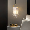 Handmade Copper LED Pendant Light with Glass Shade for Modern Spaces
