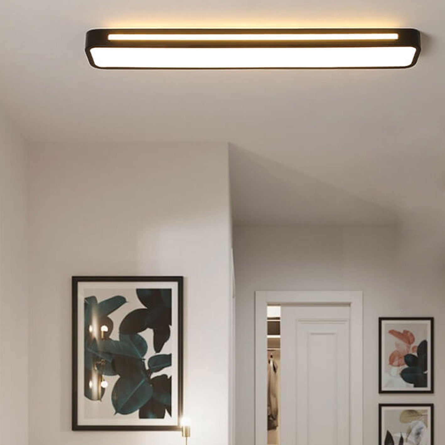 Nordic Minimalist White LED Flush Mount Ceiling Light for Modern Spaces