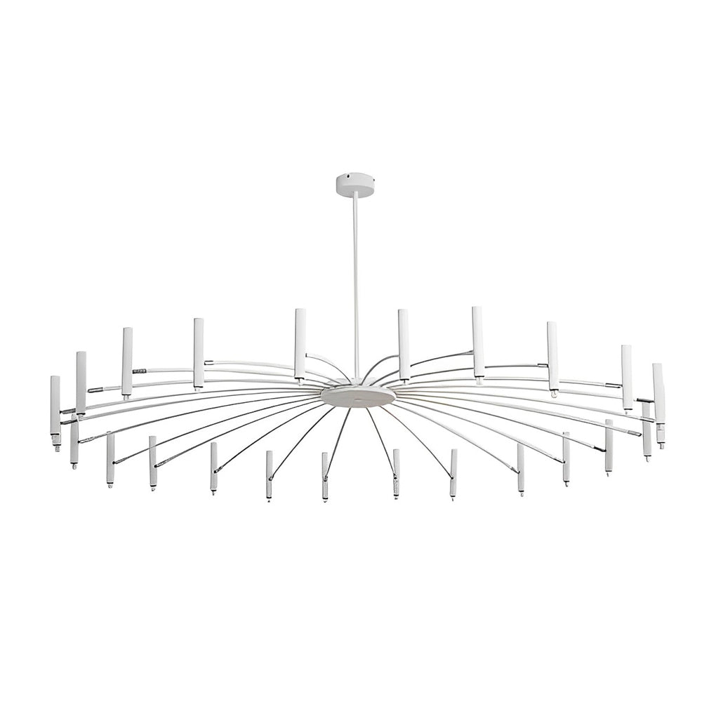 Stylish Adjustable Metal LED Chandelier for Dining Room - Three-Step Dimming
